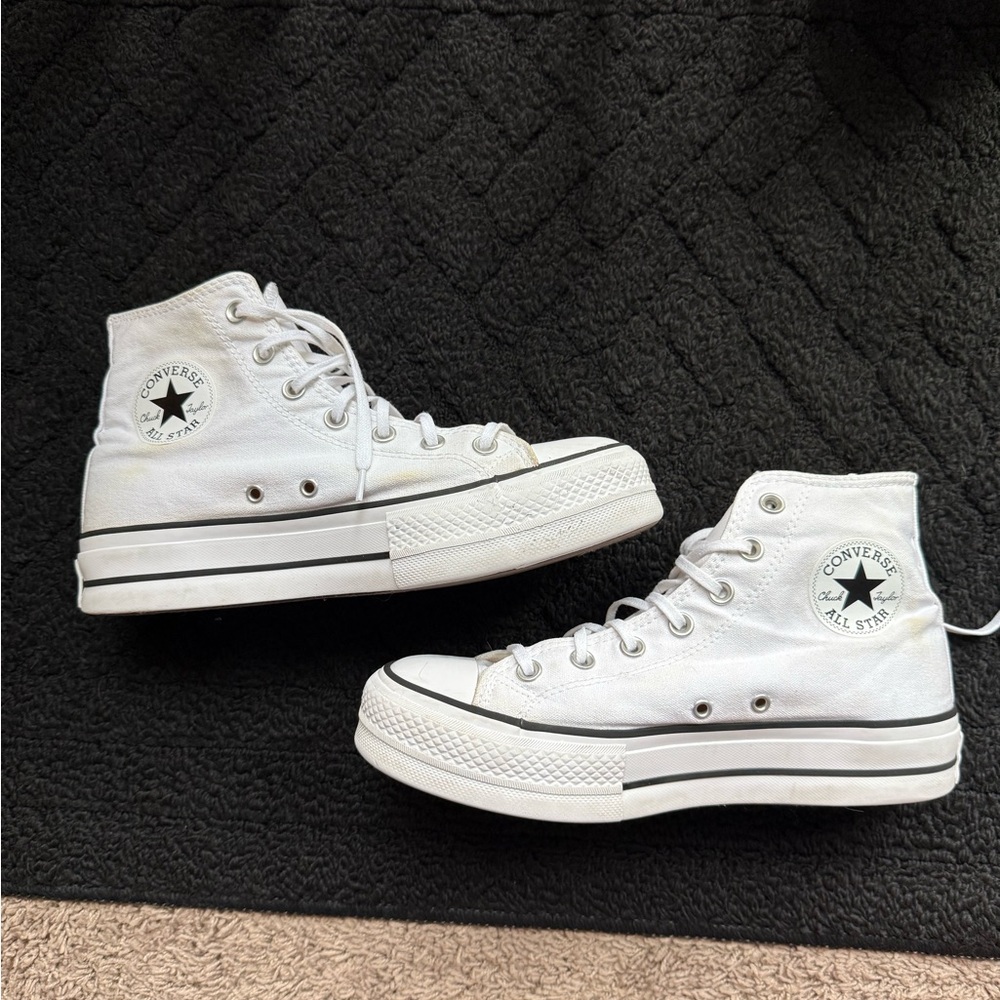 Converse Women's Classic White High-Tops (platform)